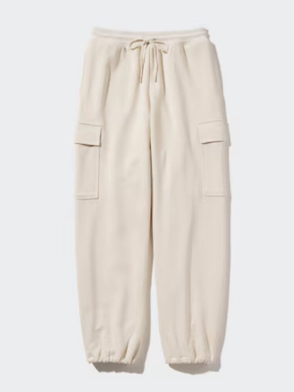 NWT Uniqlo Sweat Cargo Pants | Off White | Size XS